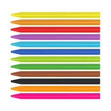 Boite de 12 crayons cire Milan Avec Gomme