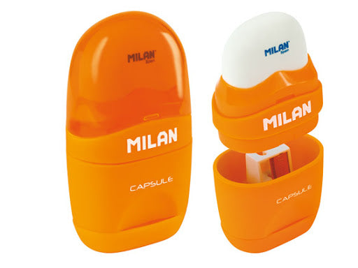 Taille-crayon Milan Capsule Fluo Avec Gomme